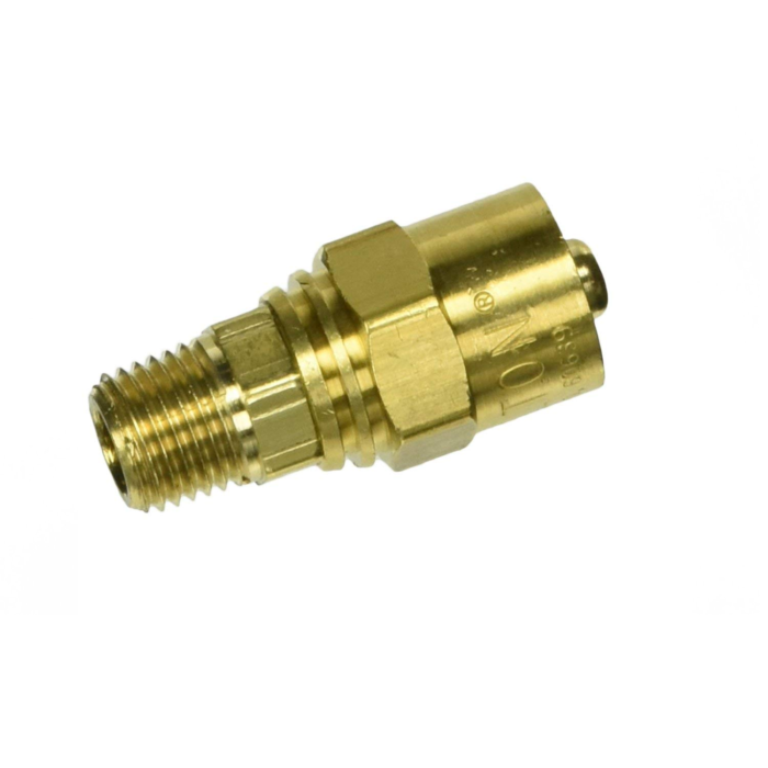 Milton S-617 1/4 NPT Male Reusable Brass Hose End